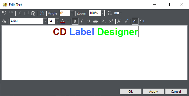 Circled text properties